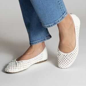 NEW Birdies The Songbird Knit Woven Bow Flats